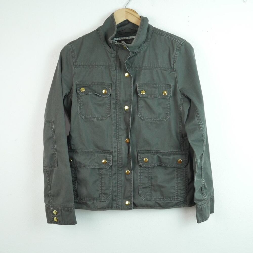 J Crew Relaxed Boyfriend Field Jacket Small 2016 Utility Chore Coat Preppy Gray